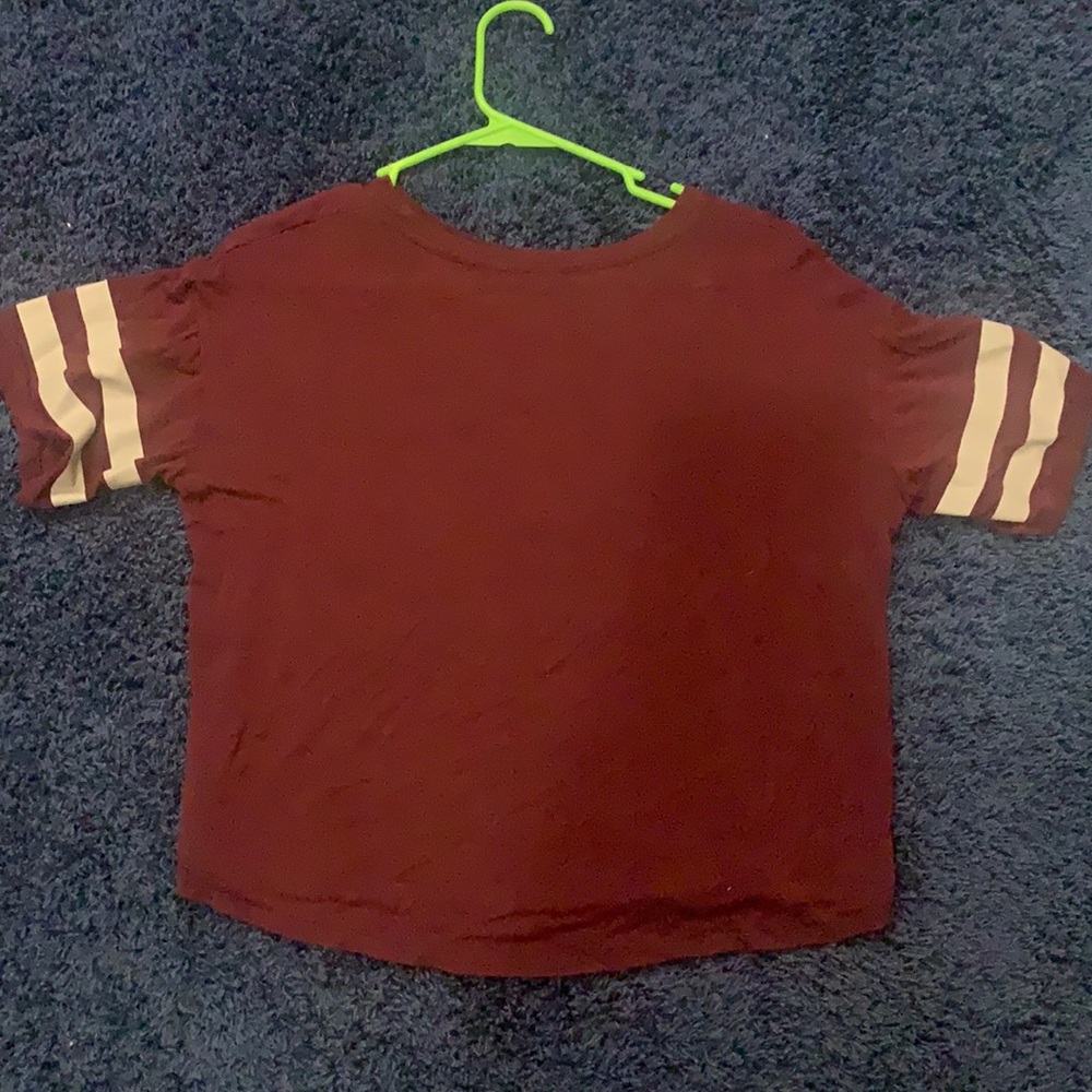 red american eagle crop top size small